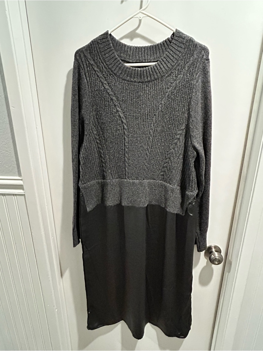 Lane Bryant Charcoal Ribbed Knit Pullover